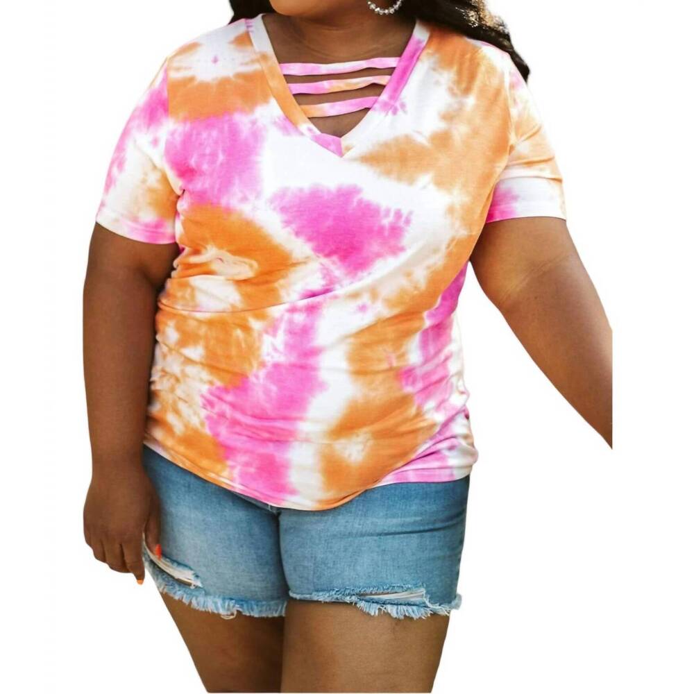 NEW GLITZY GIRLZ BOUTIQUE in the morning tee - plus in multi-colored